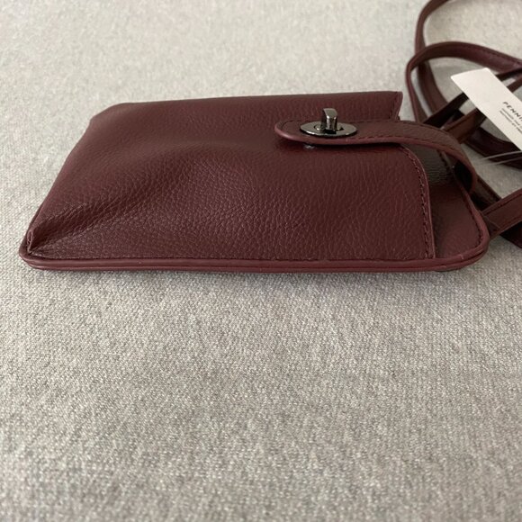NWT Penningtons Burgundy Brown Crossbody Wallet Bag - Picture 10 of 13